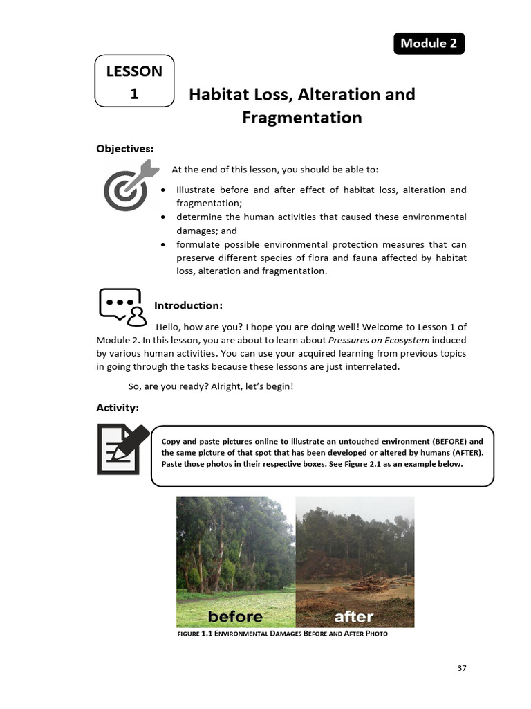 Habitat Loss and Fragmentation Effects | PDF | Habitat | Habitat ...