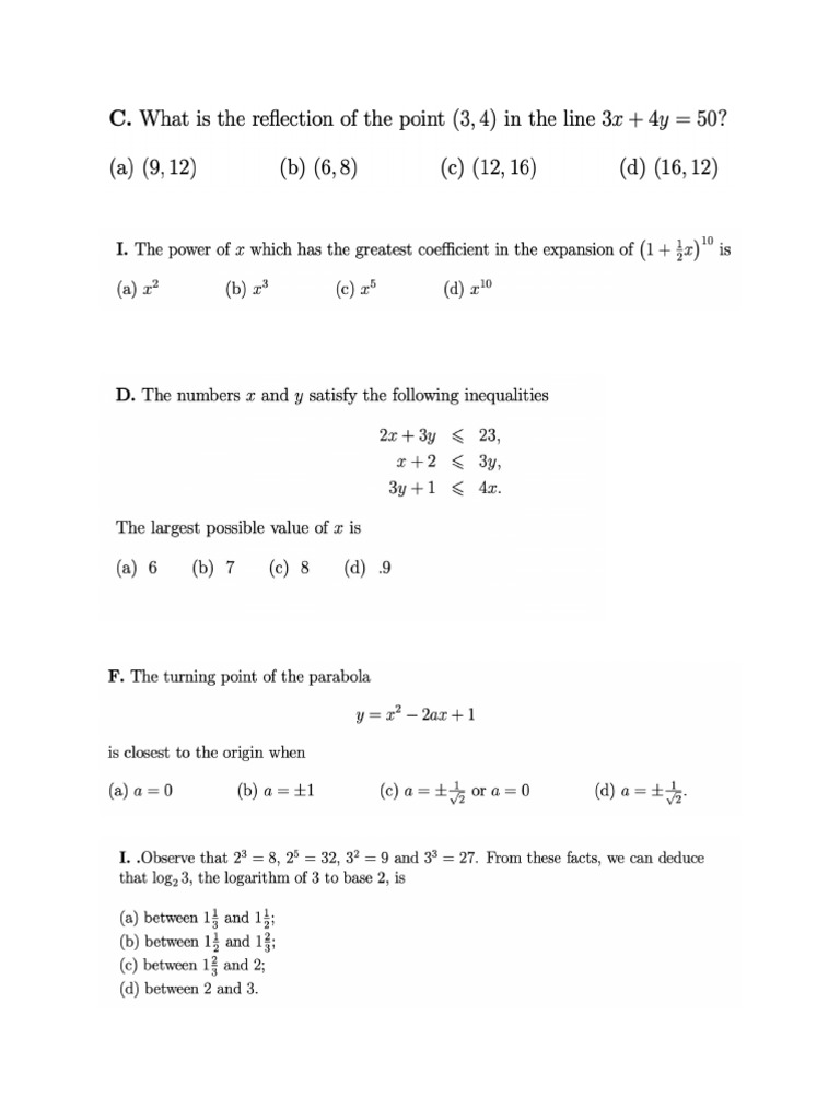Math QS From Mat | PDF