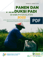 Luas Panen Dan Produksi Padi Di Kabupaten Klaten 2022