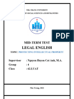 Legal English. 62.LUAT - Group 4 - Mid Term Test