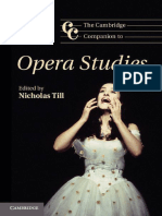 The Cambridge Companion To Opera Studies by Till, Nicholas (Ed.)