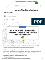 32 Machine Learning Algorithms Explained with Python _ by Aman Kharwal _ Medium