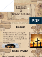 Lesson 1-Religion and Belief System