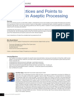 Best Practices and Points To Consider in Aseptic Processing