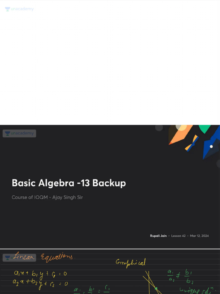 Basic Algebra - 13 Backup With Anno 1710585988122 | PDF