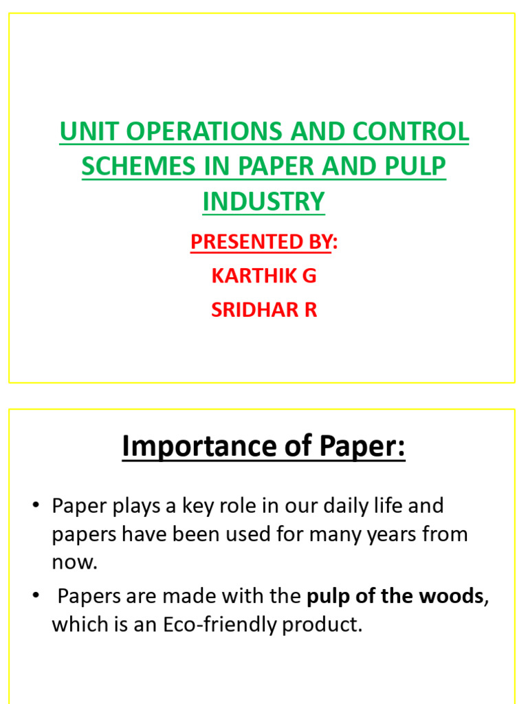 PAPER AND PULP INDUSTRY | PDF | Pulp (Paper) | Paper