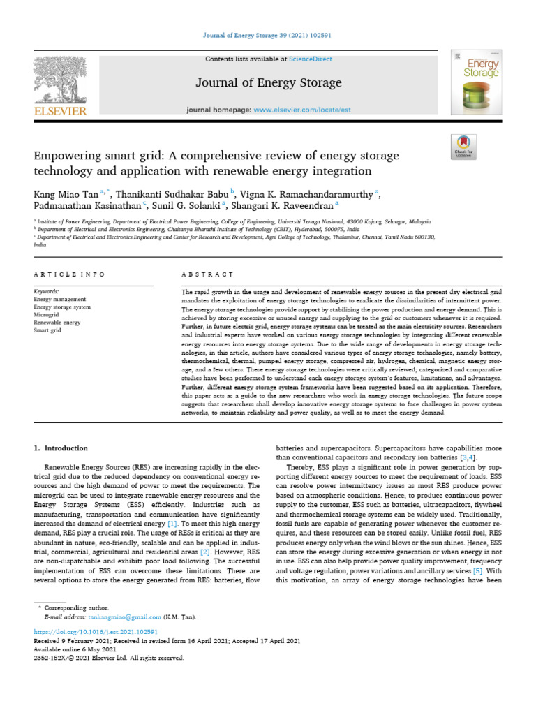 Tan 2021 | PDF | Energy Storage | Lithium Ion Battery