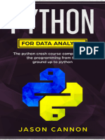 Python For Data Analysis The Python Crash Course Comprehensive The Programming From The Ground Up To Python by Cannon, Jason