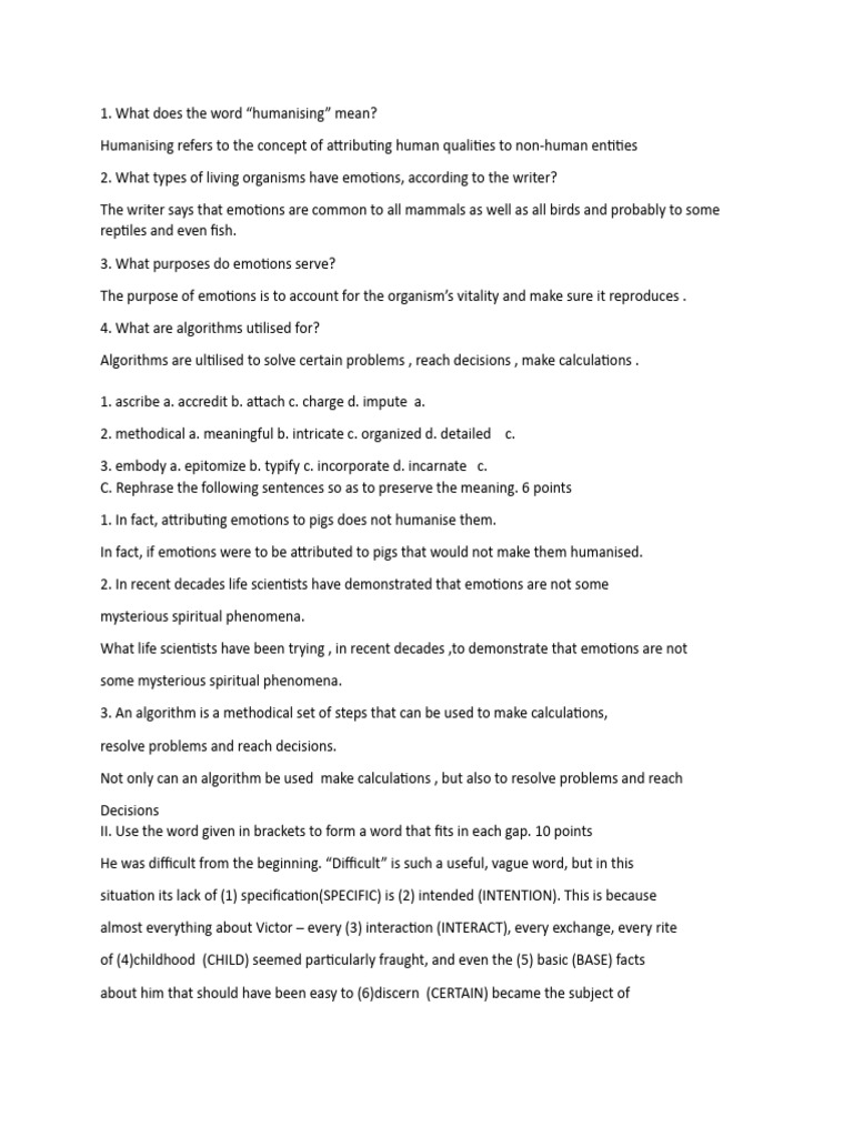 Understanding Humanising and Emotions | PDF | Emotions | Algorithms