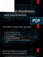 Antiseptic Disinfectants and Sterilizations