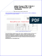 Liebherr Mobile Crane LTM 1130 5-1-045368 Liccon Job Planner Lift Analyzer Software
