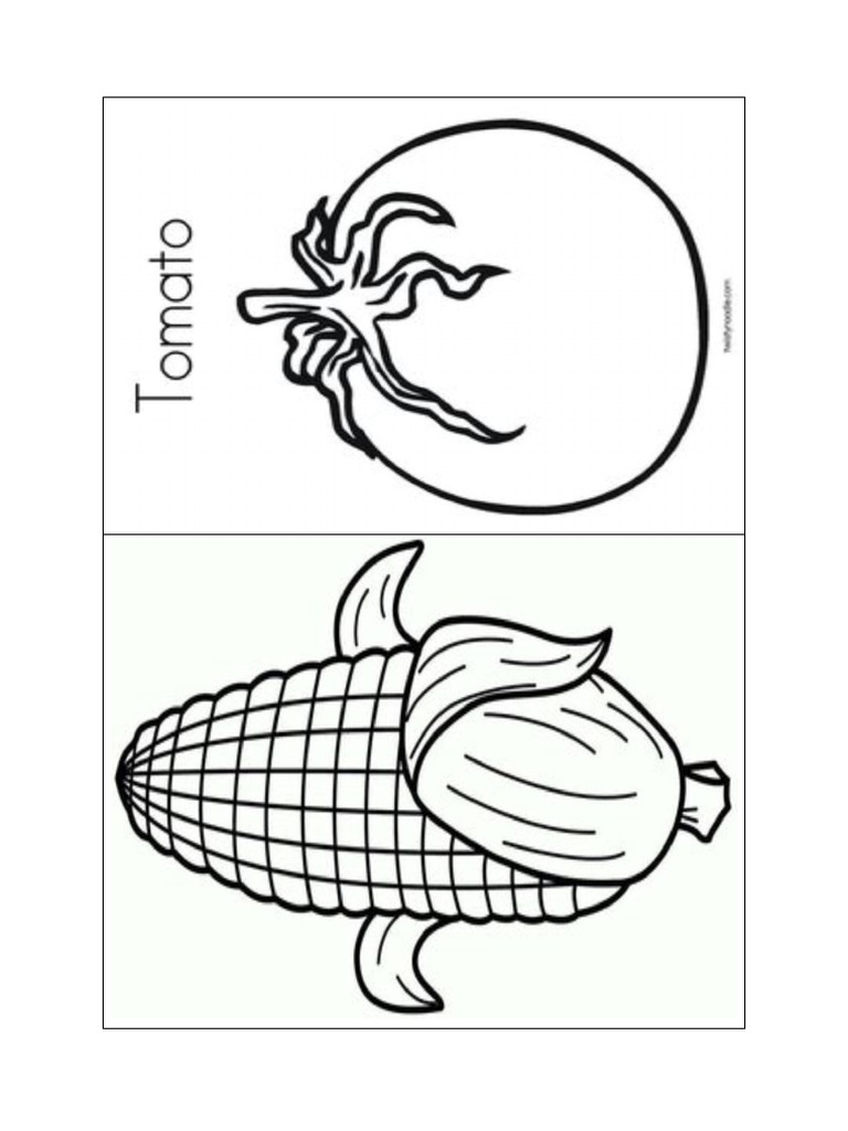 Vegetables Coloring Page | PDF