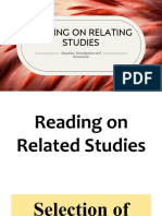 Reading On Relating Studies
