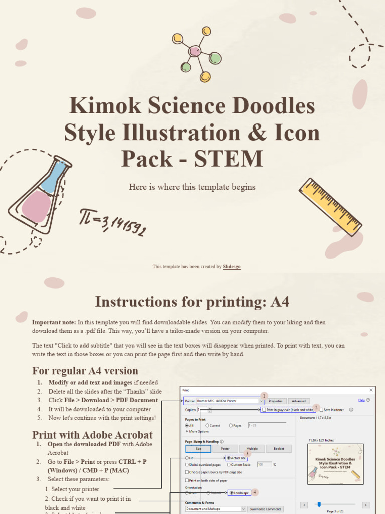 Kimok Science Doodles Style Illustration_Icon Pack Daily Learning