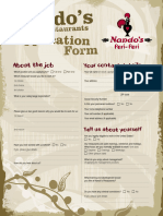 Nando's Job Application