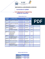 BTech Mech Curriculum & Syllabi (2008-09 Onwards)