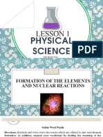Formation of The Elements and Nuclear Reactions