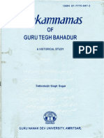 Hukamnamas of Guru Tegh Bahadur A Historical Study