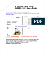 Still Electric Forklift Truck Rx50!10!13!15!16 5051 5055 Spare Parts List