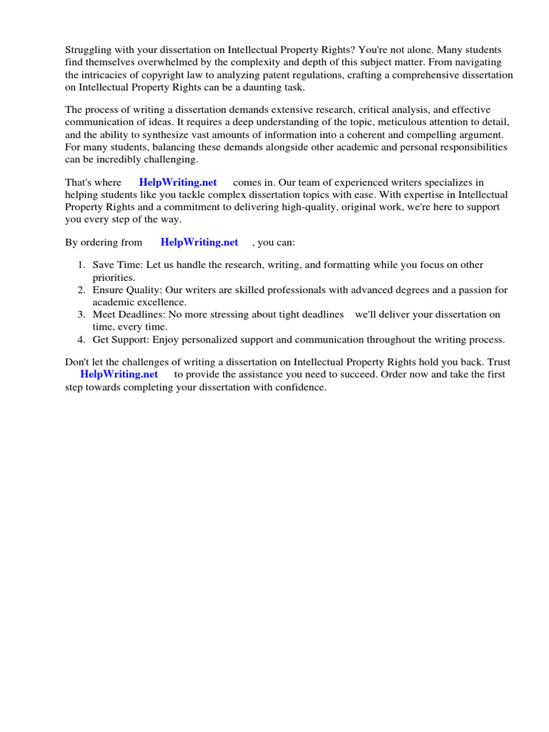 Dissertation Topics Intellectual Property Rights PDF Intellectual