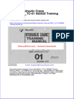 Tadano Hydraulic Crane GR 500n 1 TC 01 582520 Training Manual JP