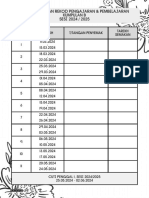 Jadual Semakan Buku Rekod Mengajar 2024 2025 Kump B B&W