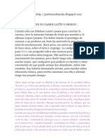 La Desgracia de No Saber Latín y Griego