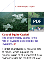 MST531: Cost of Internal Equity Capital