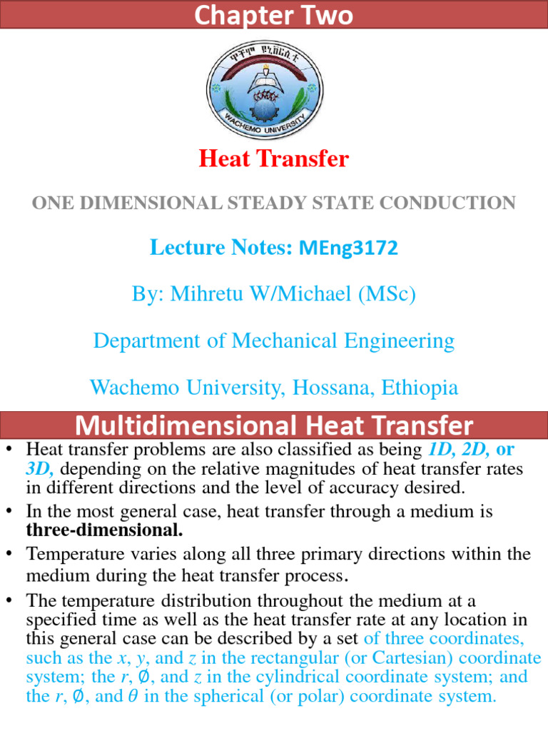 1D Steady State Heat Conduction | PDF | Thermal Conduction | Heat Transfer