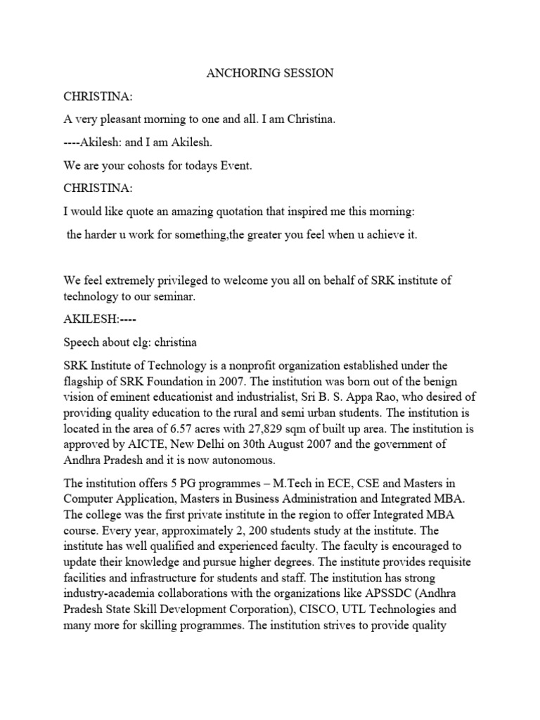 Anchoring Session Pdf Computing Computer Science