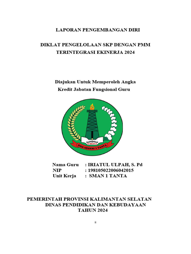 Laporan Pengembangan Diri Guru 2024 | PDF | Karier & Perkembangan