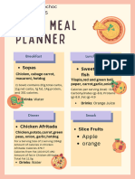 Orange Purple Playful Illustration Weekly Meal Planner
