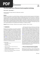The Ethical Application of Biometric Facial Recognition Technology
