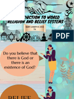 q1 - Lesson1 - Introduction To World Religion - Belief Sytem, World View