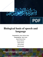 Biological Basis of Speech and Language