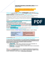 Riassunto - Tecniche Didattiche Per La Seconda Lingua+ Appunti Prof 2