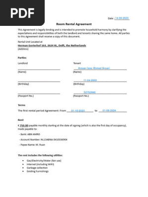 Room Rental Agreement_v1