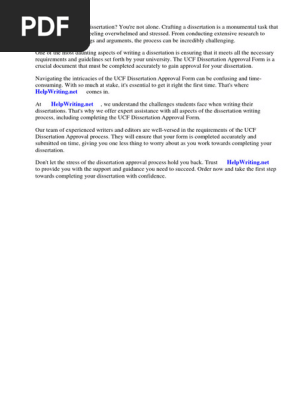 Ucf Dissertation Approval Form