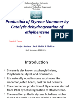 Production of Styrene Monomer by Catalytic Dehydrogenation of