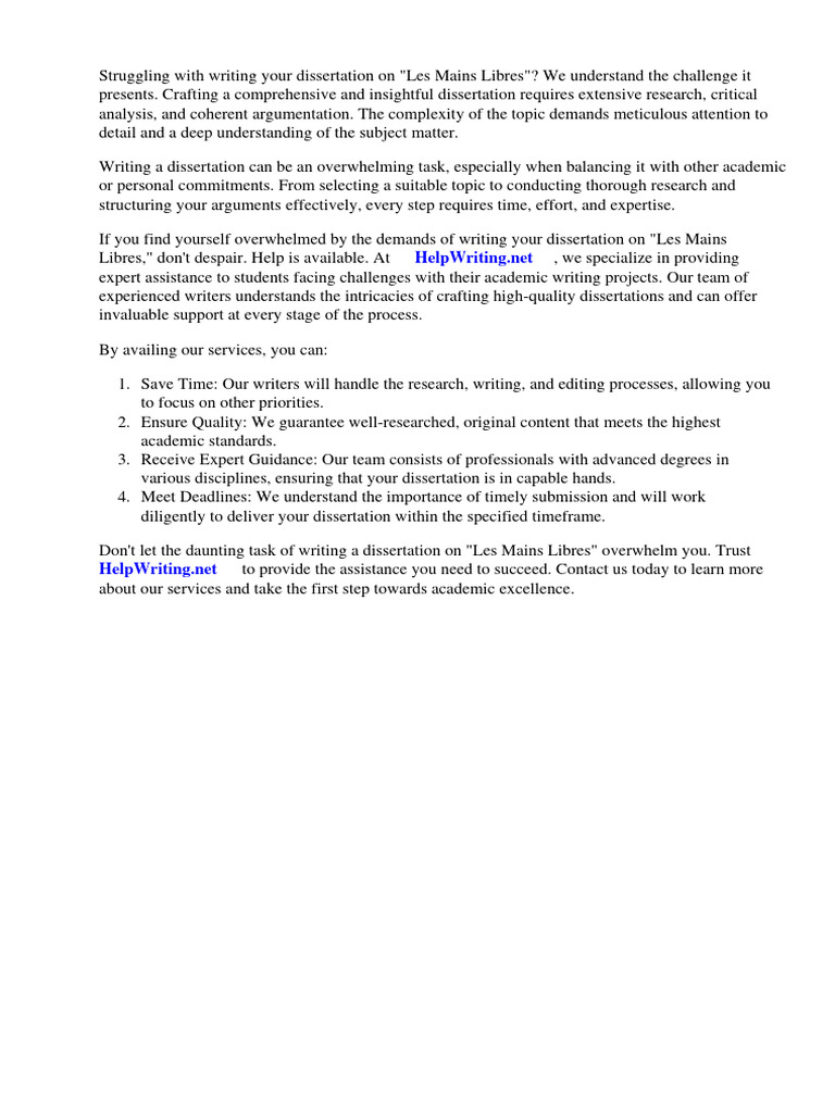 Intro Dissertation Les Mains Libres | PDF | Thesis | Decision Making