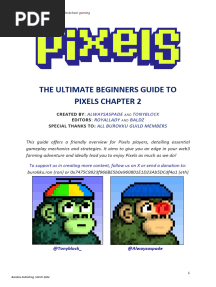 The Ultimate Beginners Guide To Pixels Chapter 2: Tonyblock