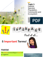 2.3 (A) Habitat, Species, Population, Community, Ecosystem