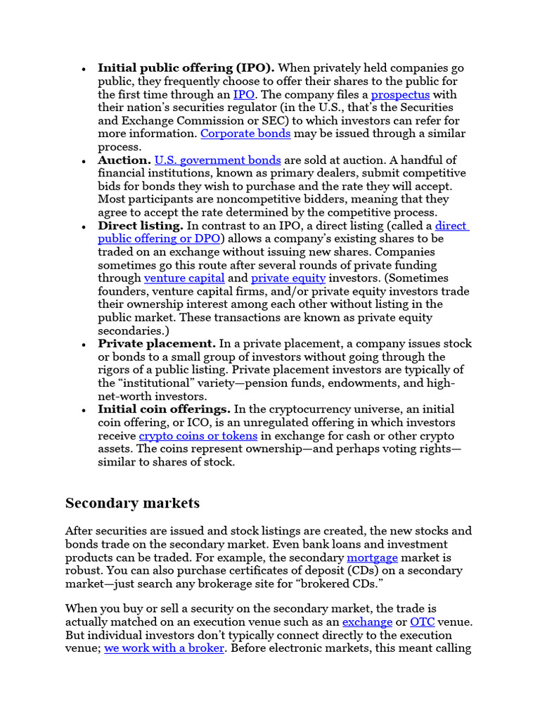 Initial Public Offering Pdf Initial Public Offering Stocks