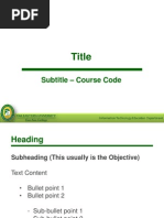 Course Ware Template - Ite