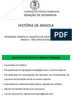Histã - Ria de Angola Nã - o Especialidade