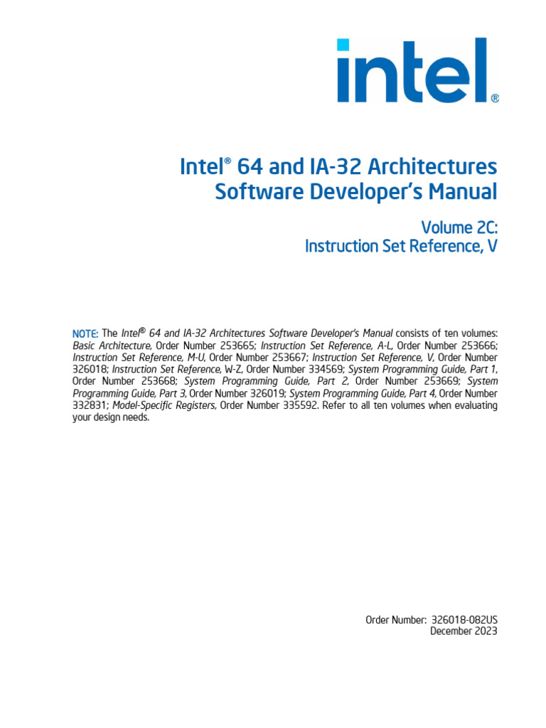 SDM Vol 2c | PDF | Computer Architecture | Arithmetic