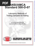 Amca 500 D 07 Damper Testing