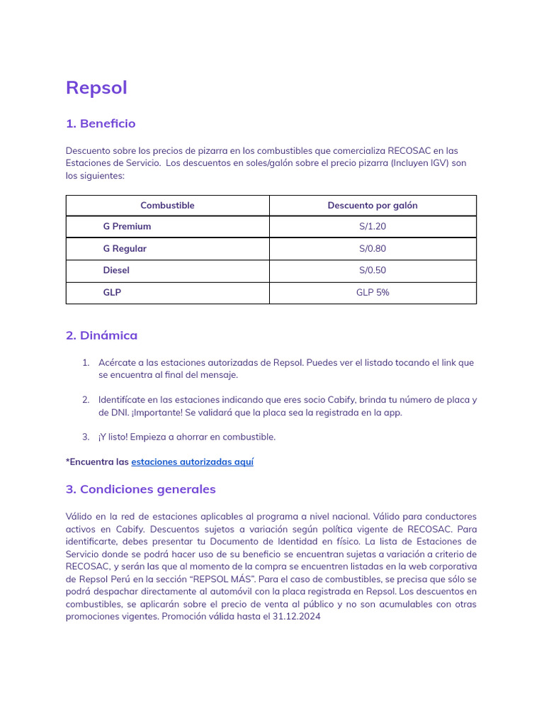 T&C Repsol | PDF