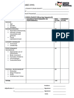 Adjudication Score Sheet For Sne Categories