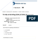 Quiz - Fourier - Xem lại lần làm thử